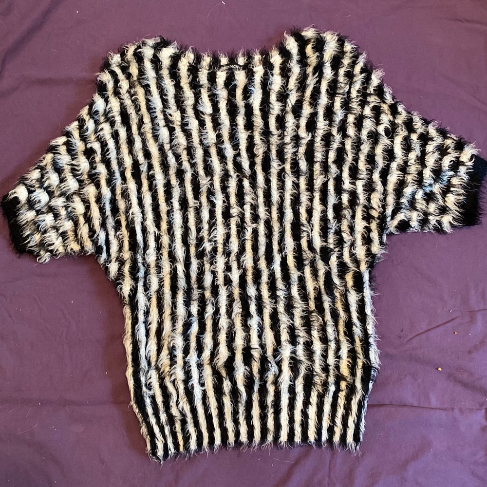 Lauren Michelle black & white striped sweater